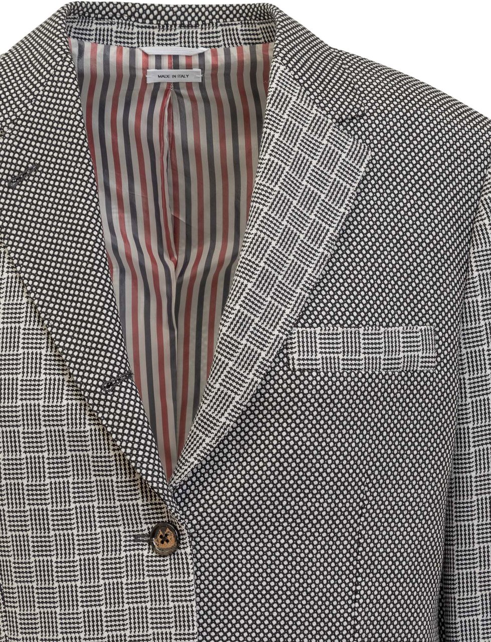 Thom Browne Giacca Cropped Grijs