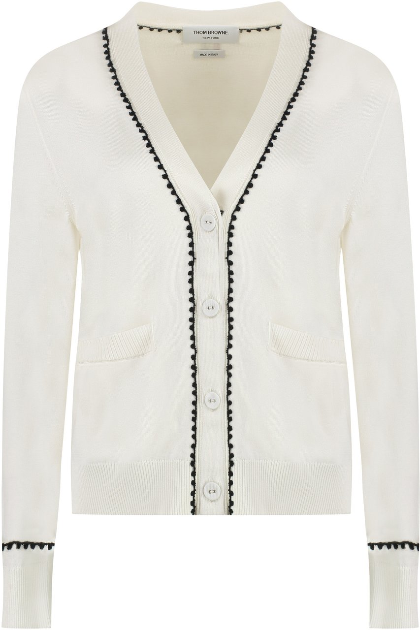 Thom Browne Cardigan in silk and cotton Wit