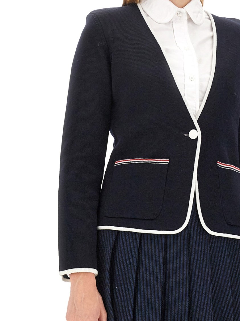 Thom Browne Single-Breasted Jacket Blauw