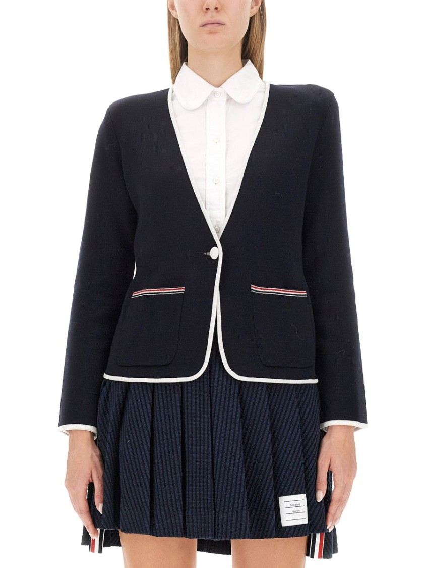 Thom Browne Single-Breasted Jacket Blauw