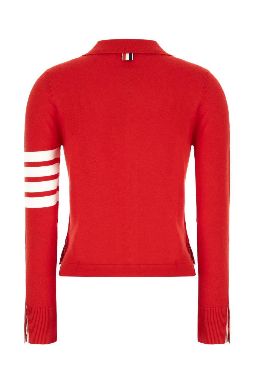 Thom Browne Thom Browne Red cotton polo shirt Rood