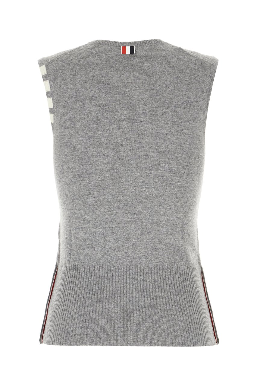 Thom Browne Thom Browne Grey cashmere sleeveless sweater Grijs