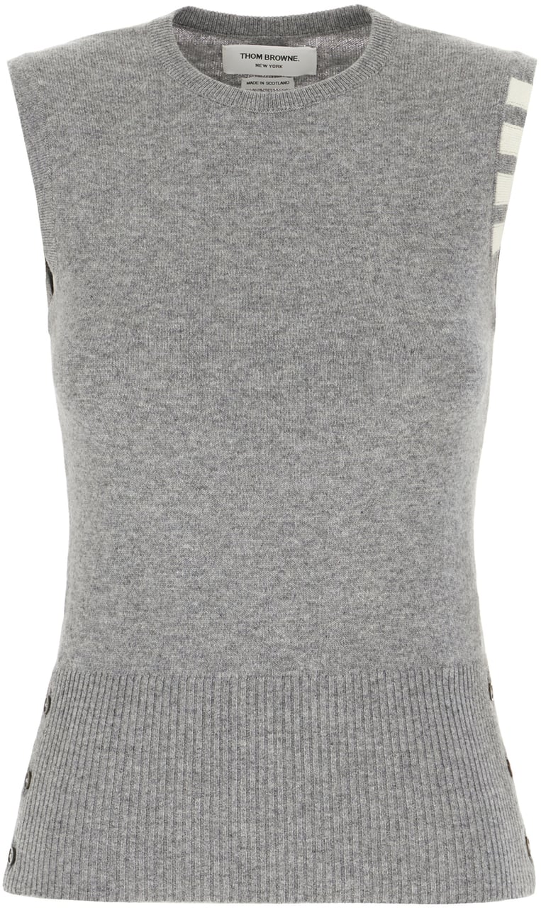 Thom Browne Thom Browne Grey cashmere sleeveless sweater Grijs
