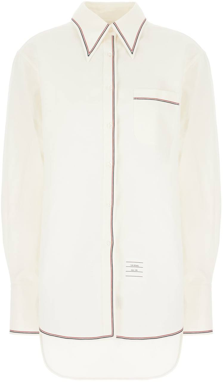 Thom Browne Thom Browne Sand cotton blend shirt Neutraal