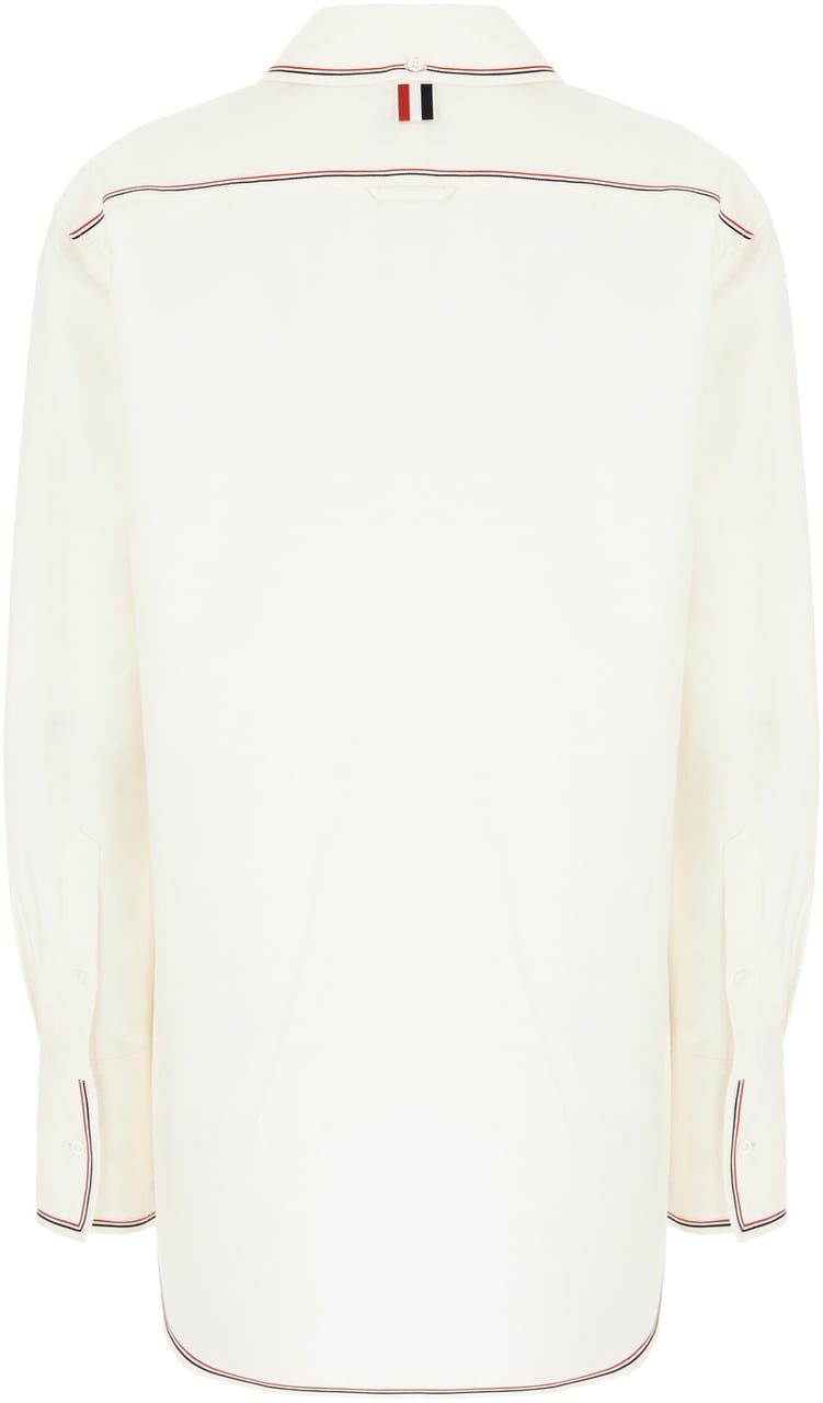 Thom Browne Thom Browne Sand cotton blend shirt Neutraal