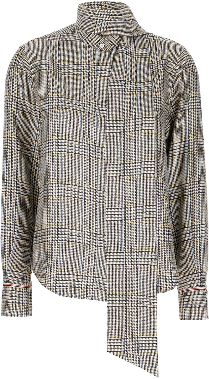 Thom Browne Thom Browne Printed silk blouse Divers