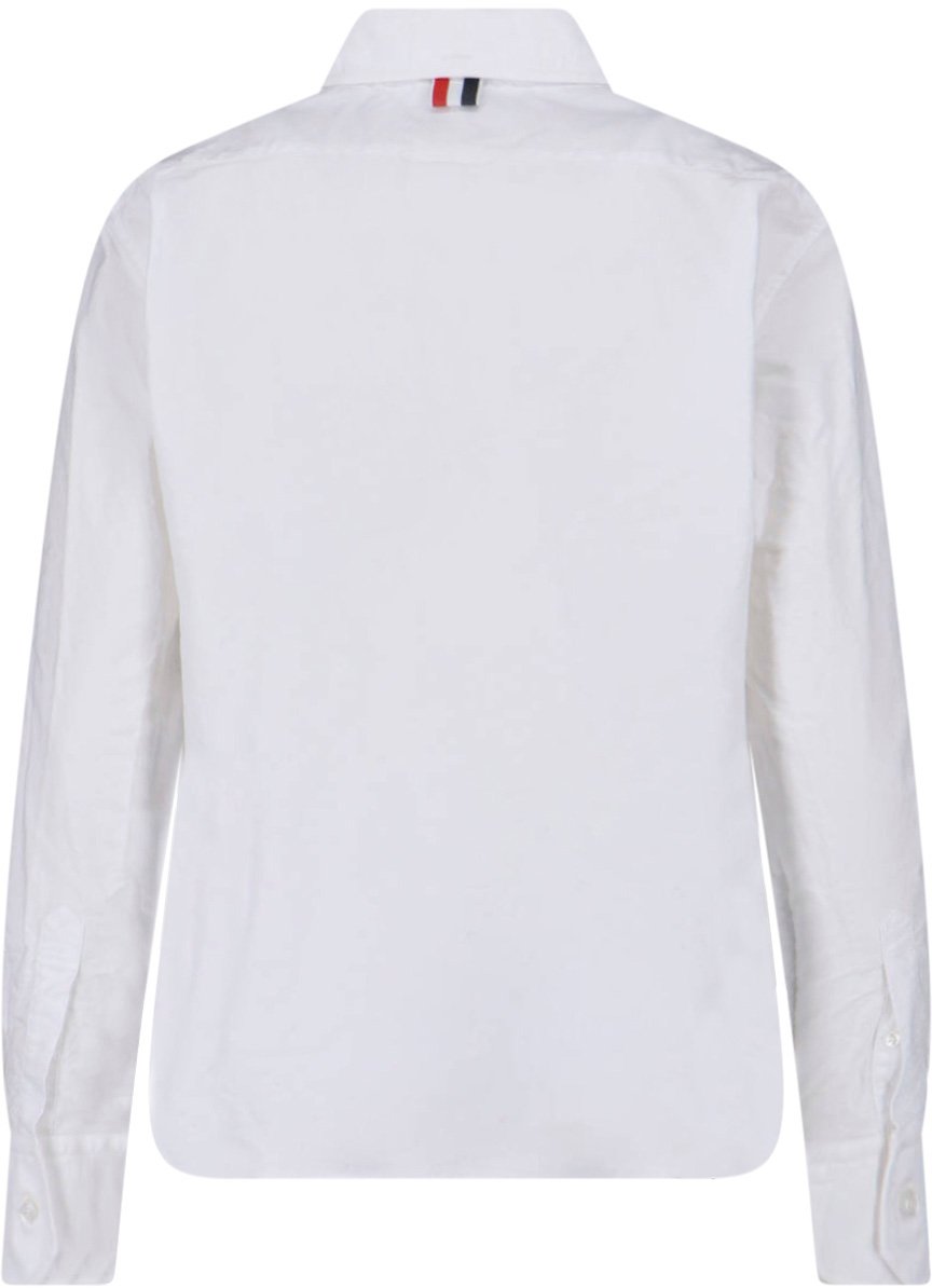 Thom Browne White Hector Trophy Embroidered Cotton Shirt Wit