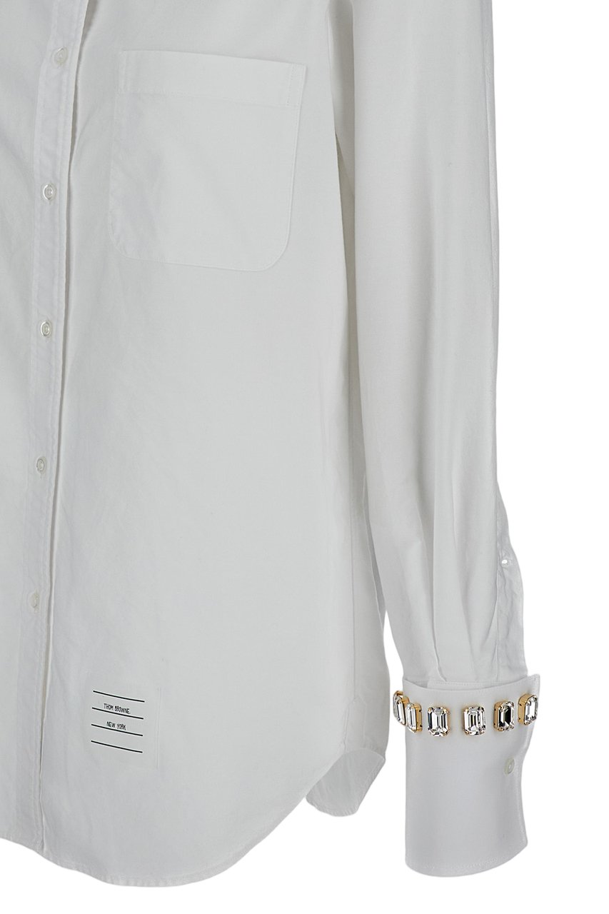 Thom Browne Oversized White Cotton Shirt Wit