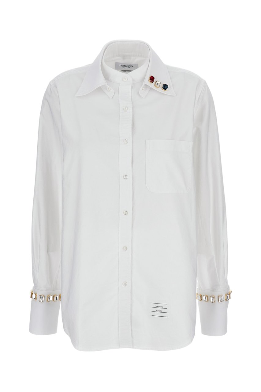 Thom Browne Oversized White Cotton Shirt Wit