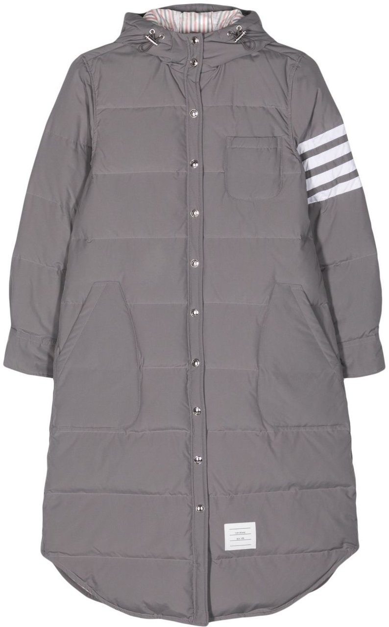 Thom Browne Coats Grey Grijs