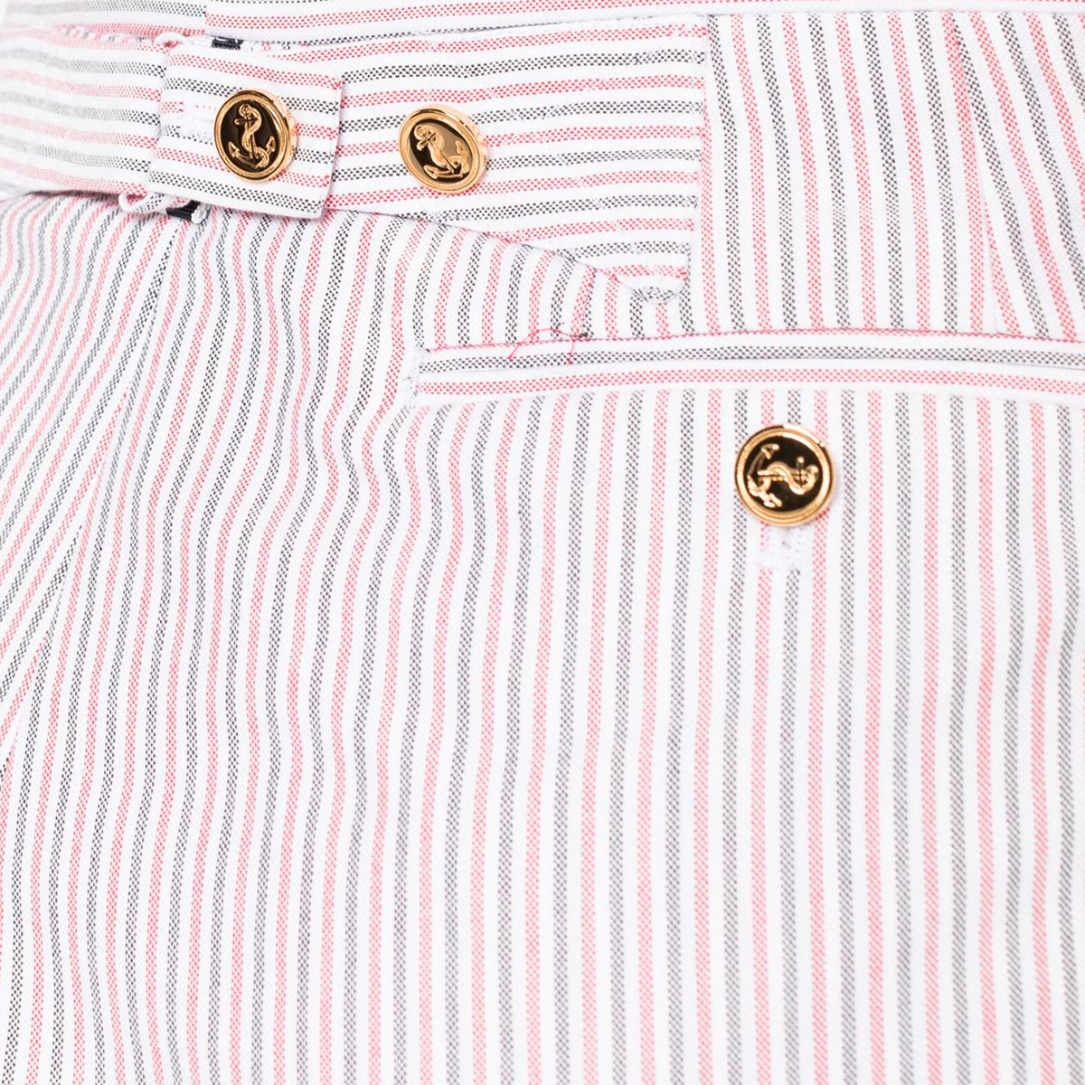 Thom Browne Multicolour Cotton Vertical Stripe Shorts Wit