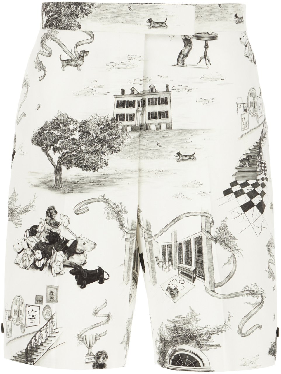 Thom Browne Thom Browne Printed cotton bermuda shorts Divers