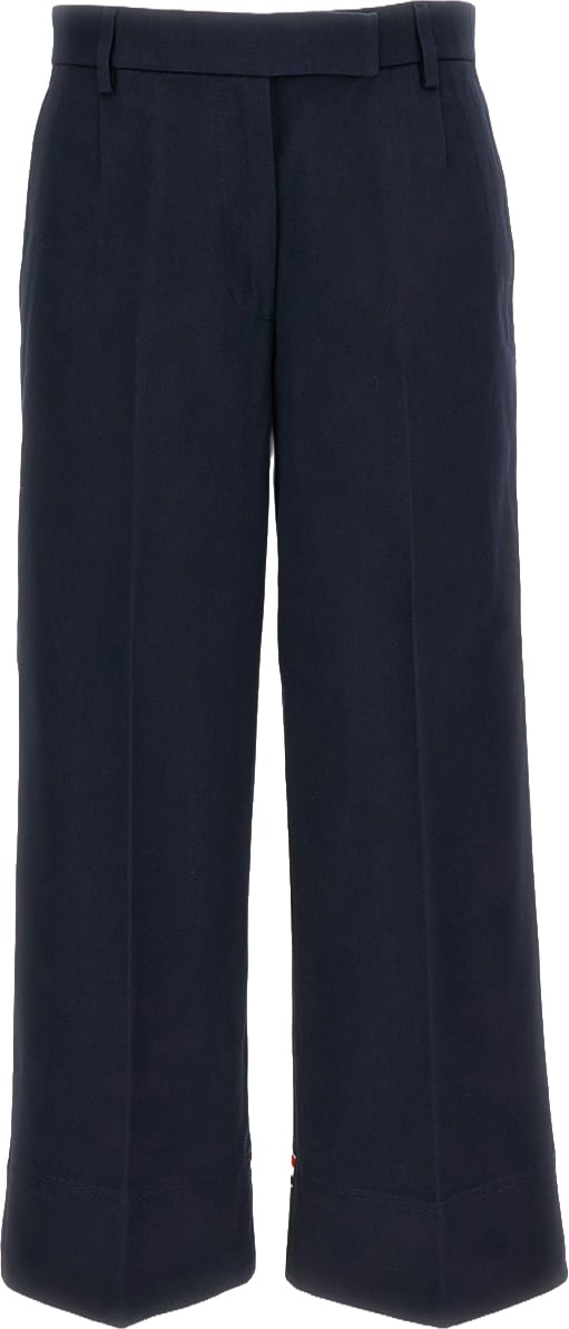 Thom Browne Blue Cotton Gabardine Chino Trousers Blauw