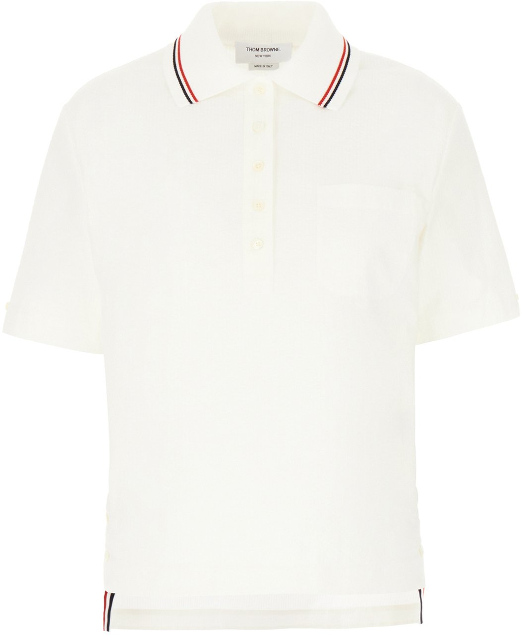 Thom Browne Thom Browne White cotton polo shirt Wit