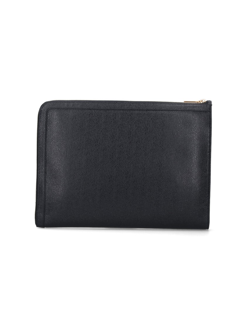 Thom Browne Logo Clutch – Black Zwart
