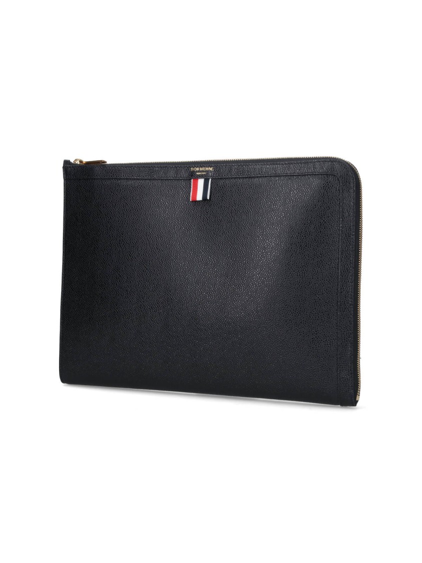 Thom Browne Logo Clutch – Black Zwart