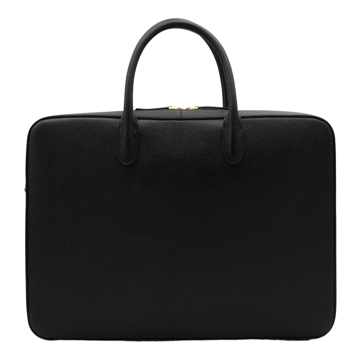 Thom Browne Structured Black Briefcase-Style Bag with Textured Surface Zwart