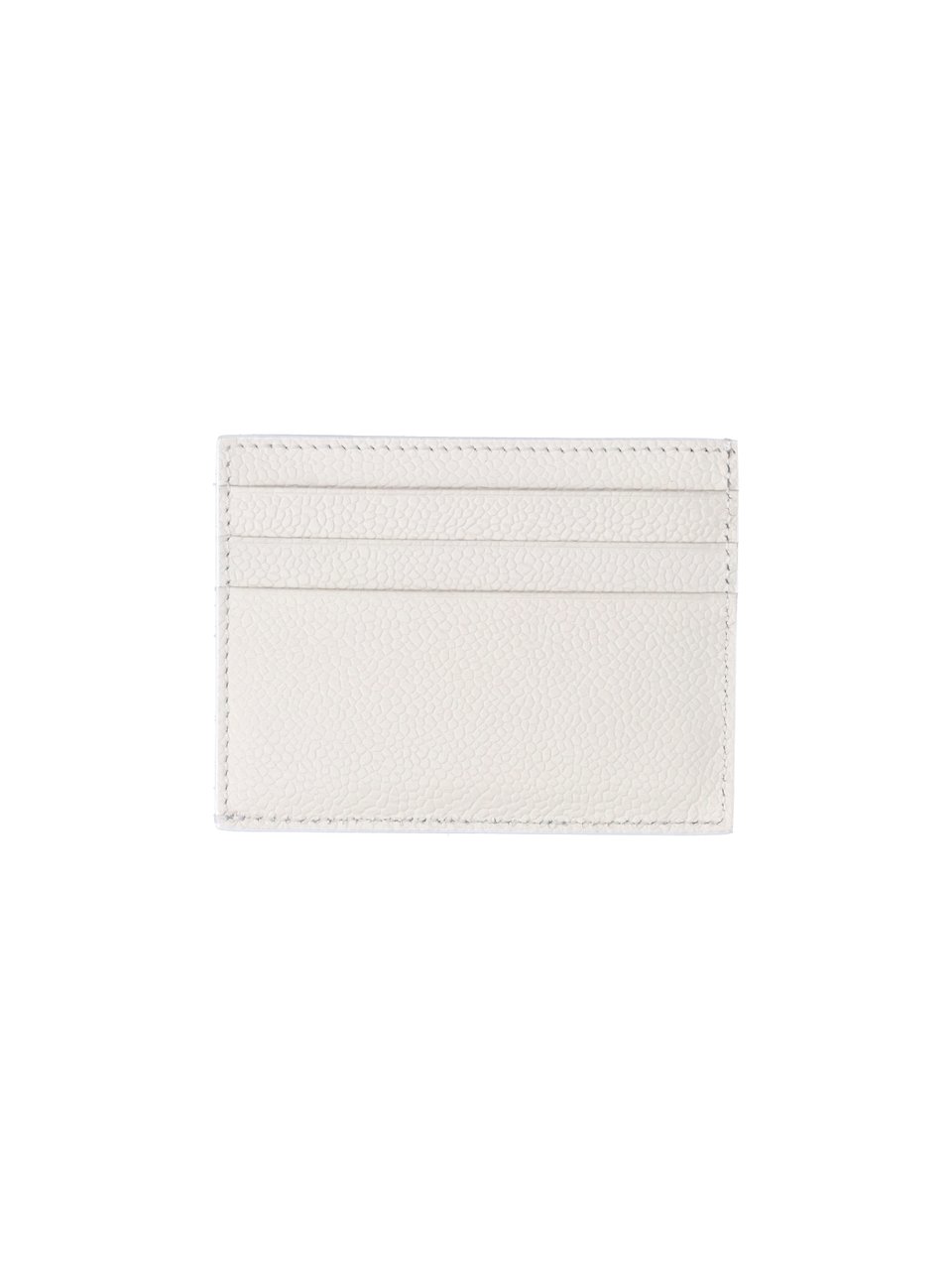 Thom Browne White Textured Leather Cardholder Wit
