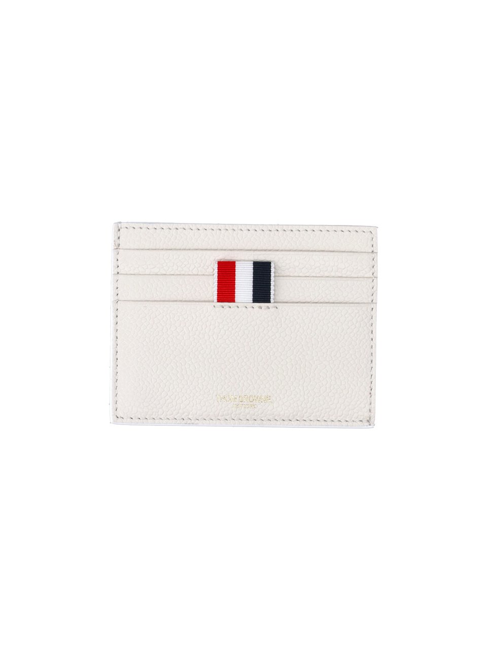Thom Browne White Textured Leather Cardholder Wit