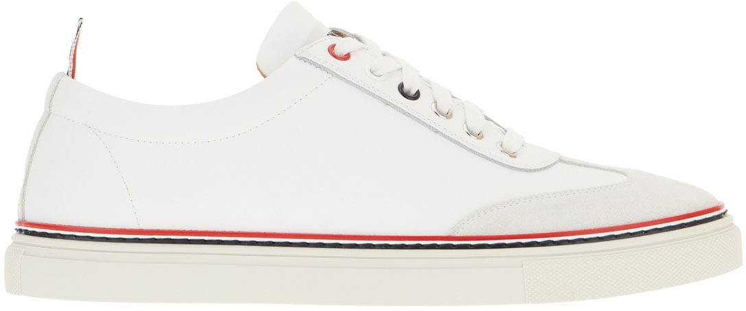 Thom Browne Thom Browne White leather sneakers Wit
