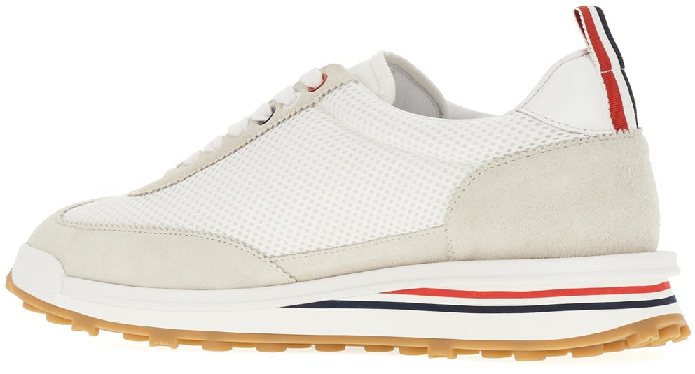 Thom Browne Thom Browne Two-tone leather and mesh sneakers Divers