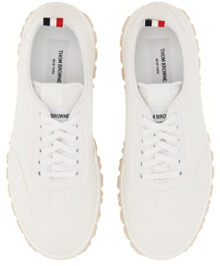Thom Browne Cotton Canvas Sneaker Wit