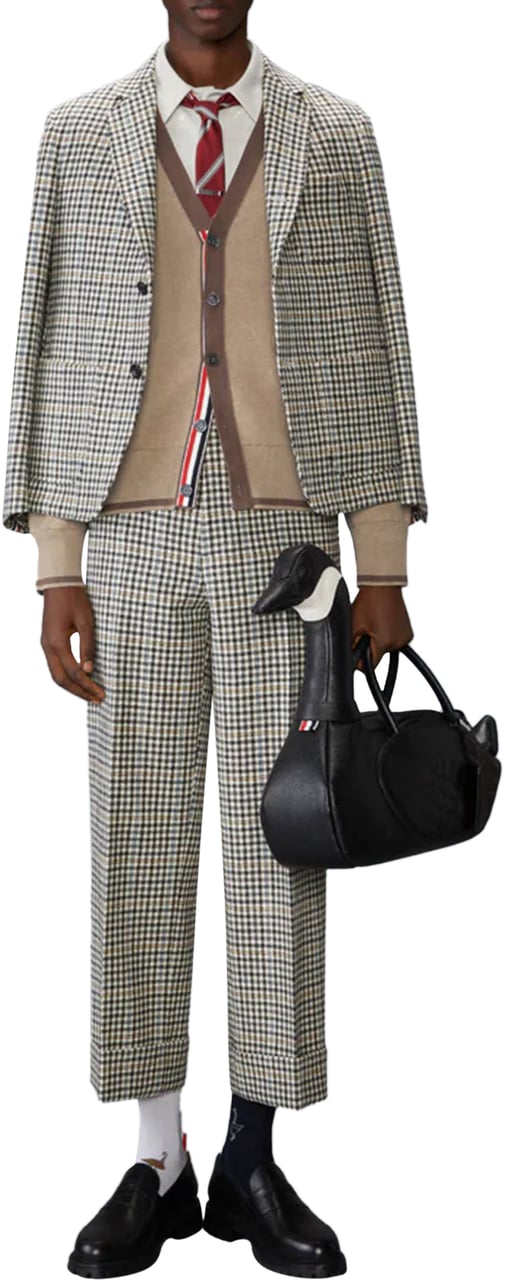 Thom Browne MILANO STITCH 4 BAR CARDIGAN Beige