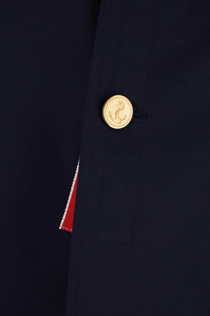 Thom Browne Thom Browne Navy blue polyester blend blazer Blauw