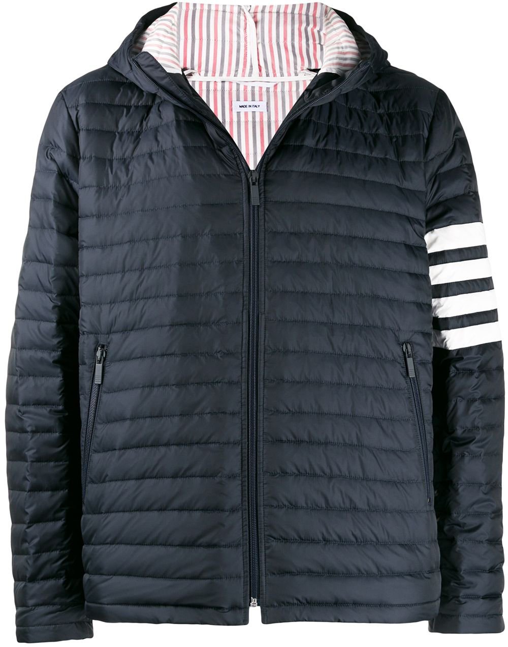 Thom Browne Coats Blue Blauw
