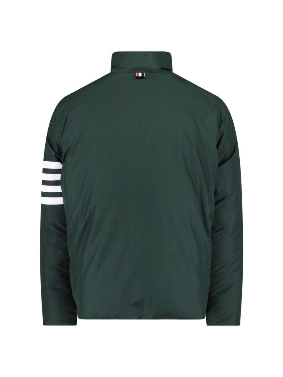 Thom Browne "Houndstooth Reversible" Down Jacket – Green/Black Groen