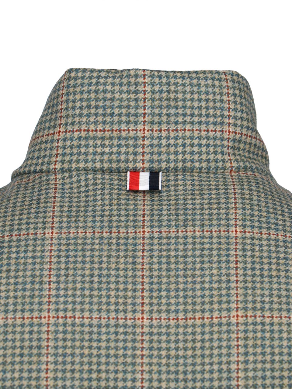 Thom Browne "Houndstooth Reversible" Down Jacket – Green/Black Groen