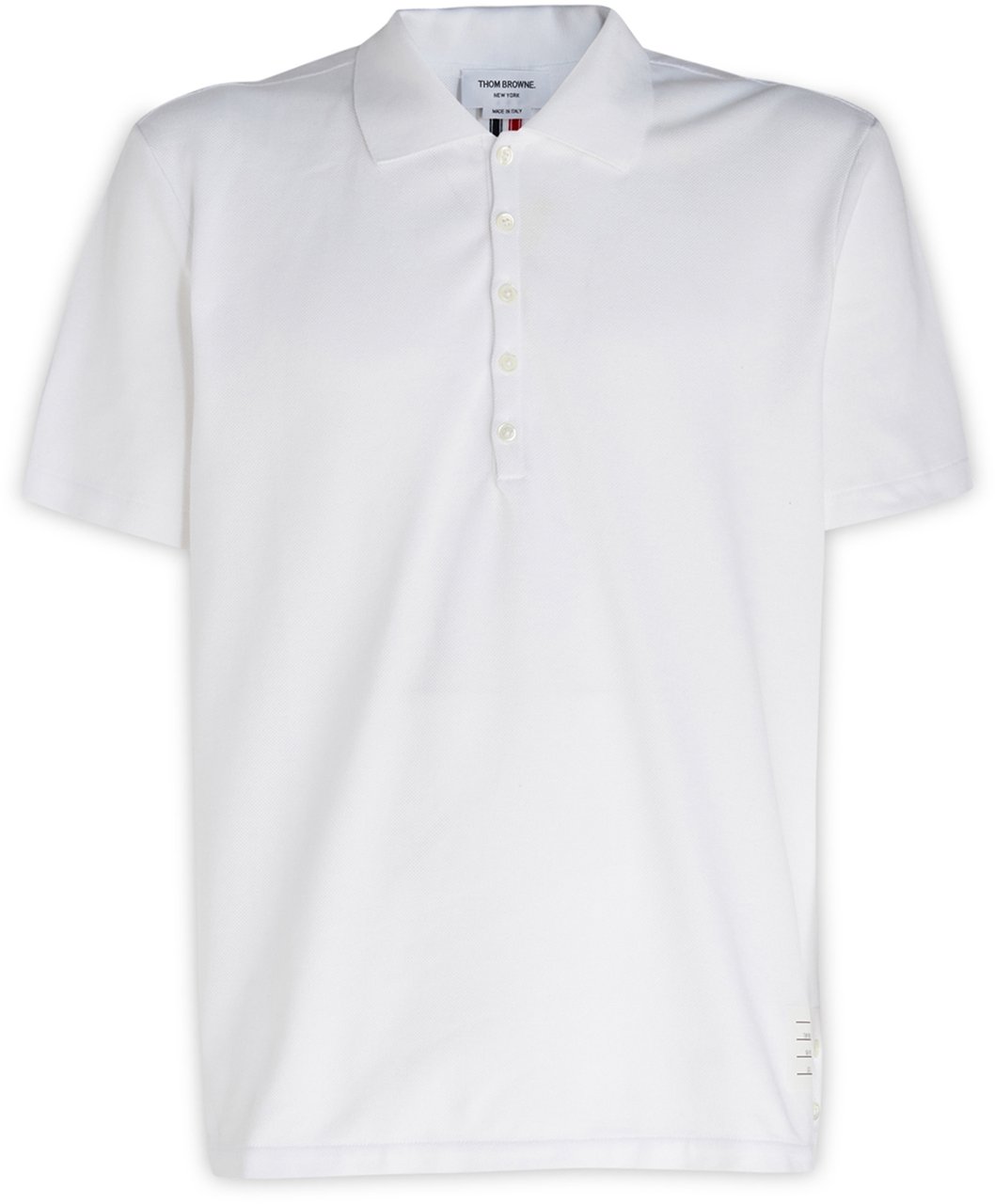 Thom Browne Thom Browne RELAXED FIT SS POLO WITH CB RWB STRIPE IN CLASSIC PIQUE Divers