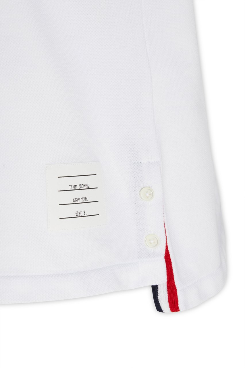 Thom Browne Thom Browne RELAXED FIT SS POLO WITH CB RWB STRIPE IN CLASSIC PIQUE Divers