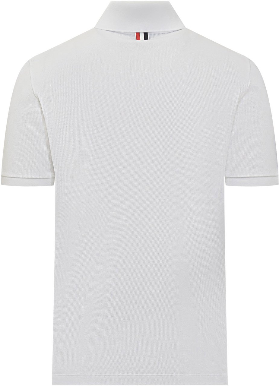 Thom Browne Polo a Maniche Corte Wit