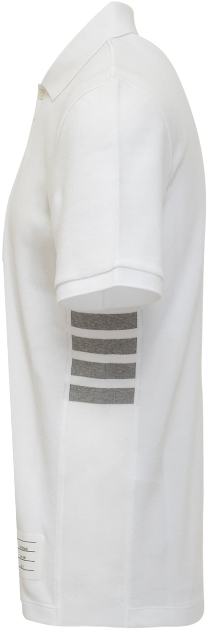 Thom Browne Polo a Maniche Corte Wit