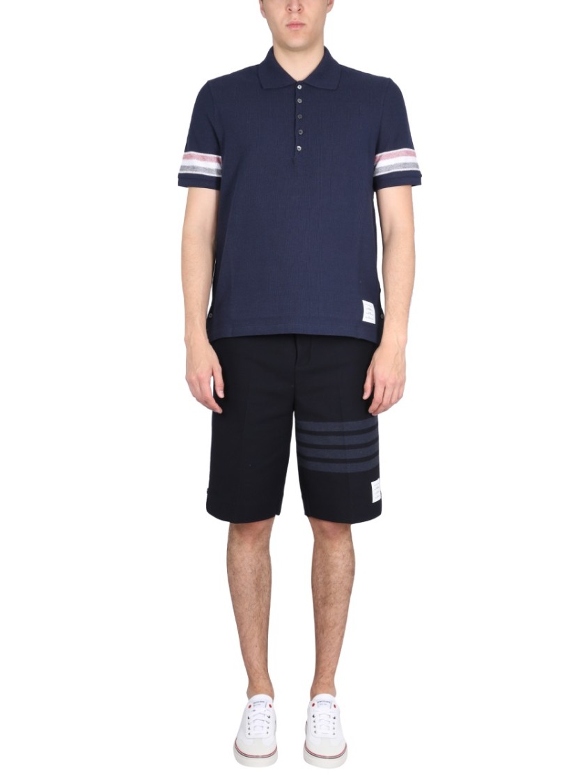 Thom Browne Cotton Polo Blauw