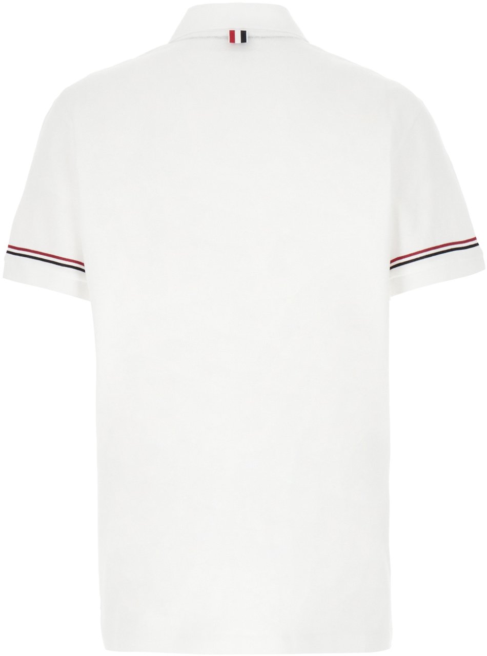 Thom Browne Thom Browne White piquet polo shirt Wit