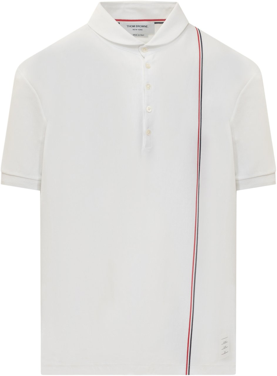 Thom Browne Polo RWB Ribbed Wit