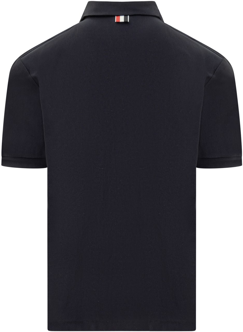 Thom Browne Polo con Logo RWB Blauw