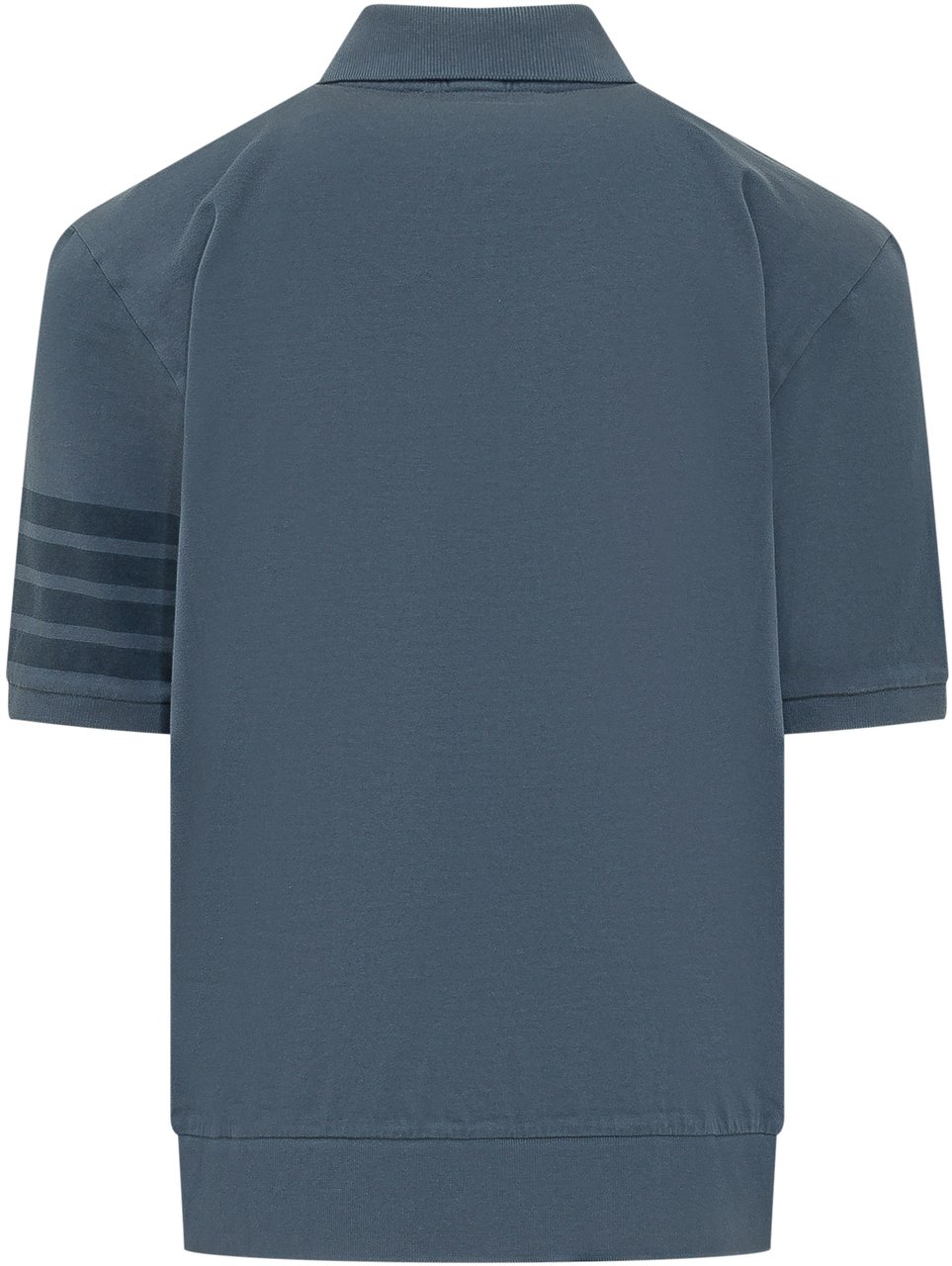 Thom Browne Polo Garment Dyed Maniche Corte Navy