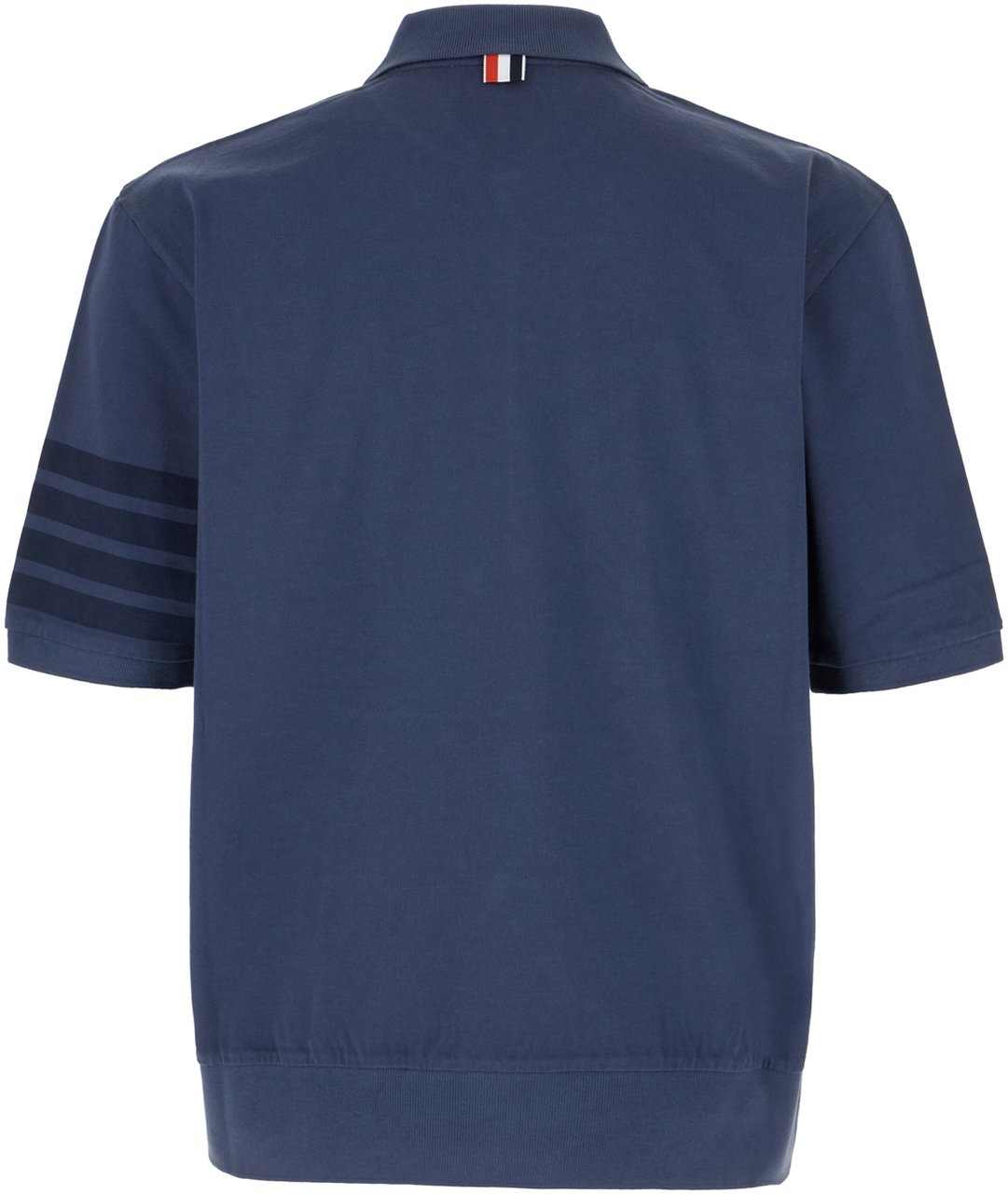 Thom Browne Thom Browne Navy blue cotton polo shirt Blauw