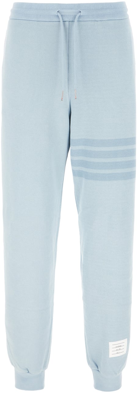 Thom Browne Thom Browne Light blue cotton joggers Lichtblauw