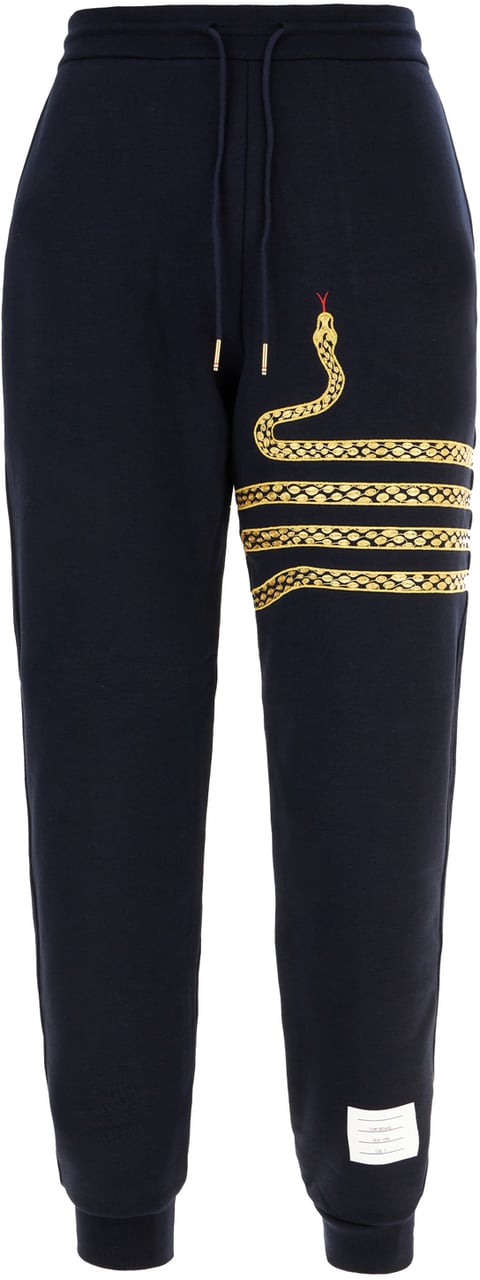 Thom Browne Thom Browne Midnight blue cotton joggers Blauw