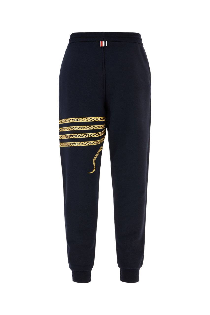 Thom Browne Thom Browne Midnight blue cotton joggers Blauw