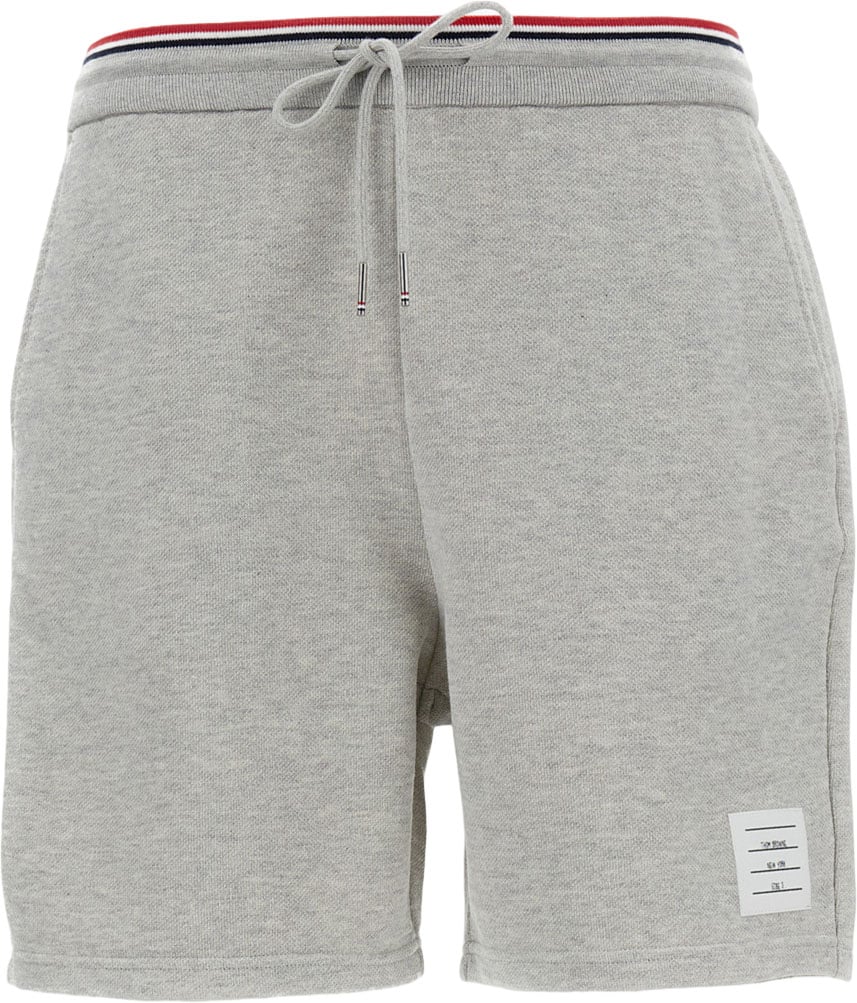 Thom Browne Tailored Grey Shorts with Minimalist Design Grijs