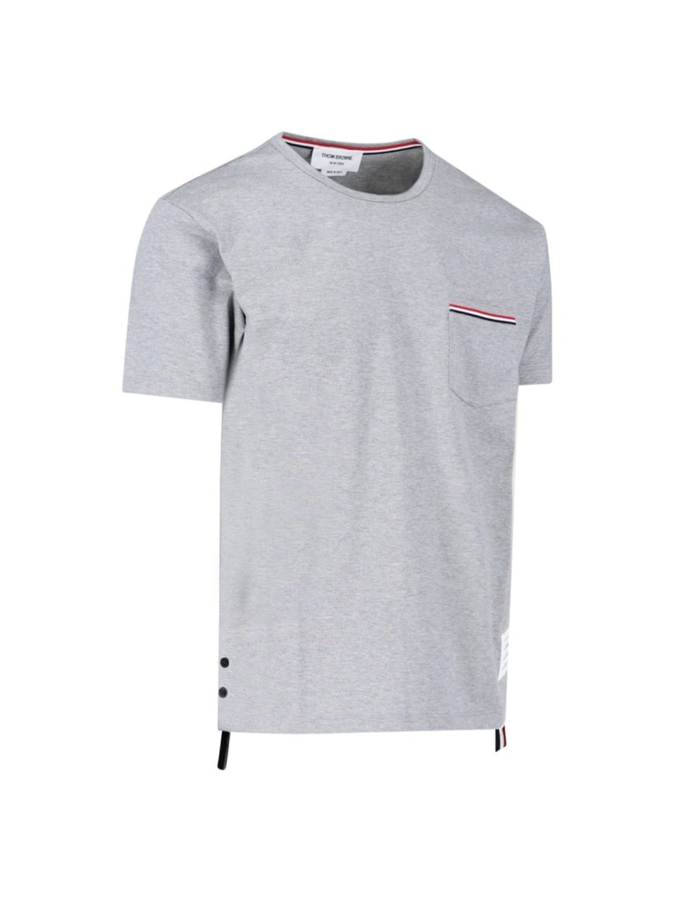 Thom Browne Tricolor Detail T-Shirt – Grey Grijs