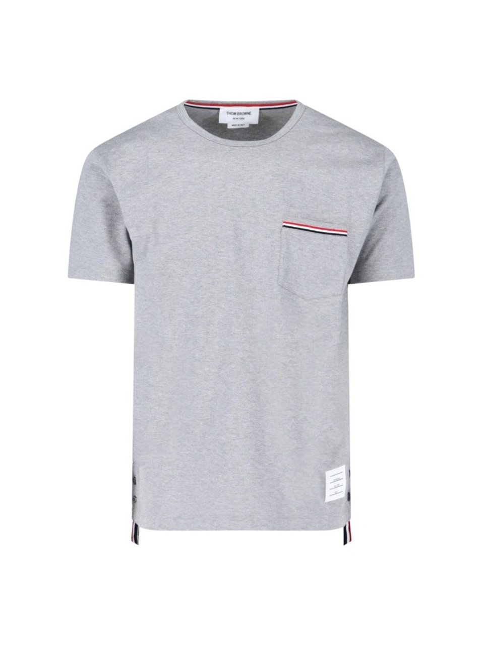 Thom Browne Tricolor Detail T-Shirt – Grey Grijs