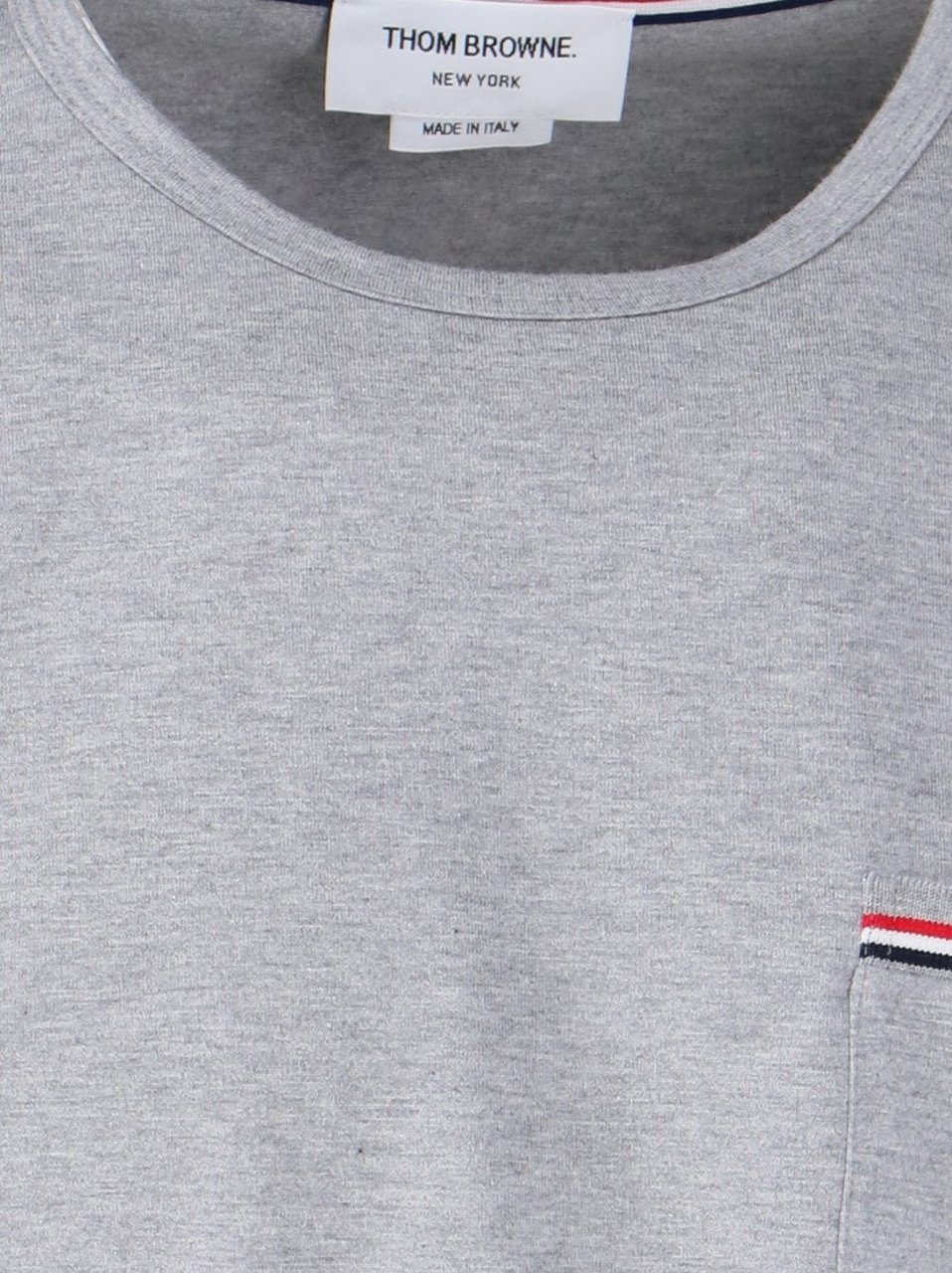 Thom Browne Tricolor Detail T-Shirt – Grey Grijs