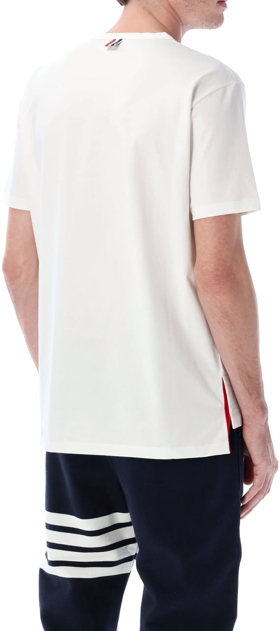 Thom Browne Thom Browne jersey pocket t-shirt Wit
