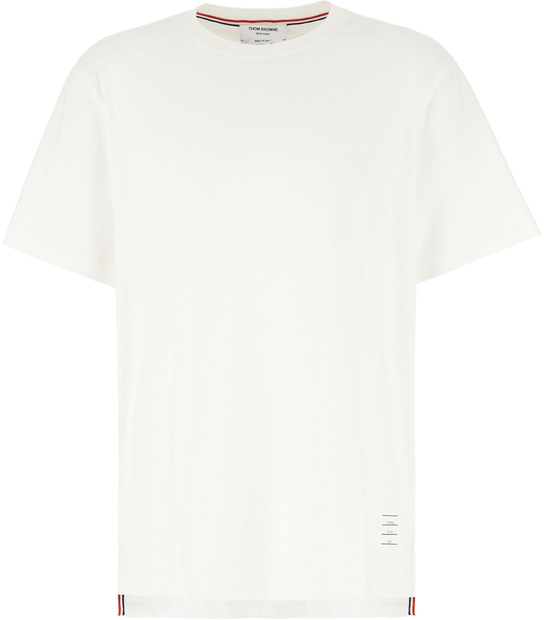 Thom Browne Thom Browne White cotton t-shirt Wit